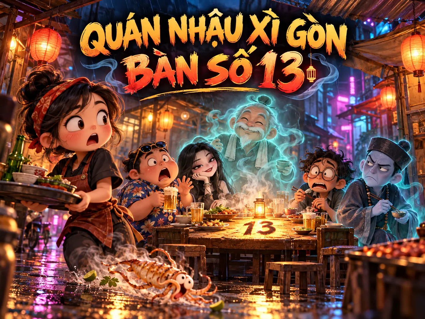 Quán Nhậu Xì Gòn: Bàn Số 13 — game quản lý và suy luận trên YêuGame